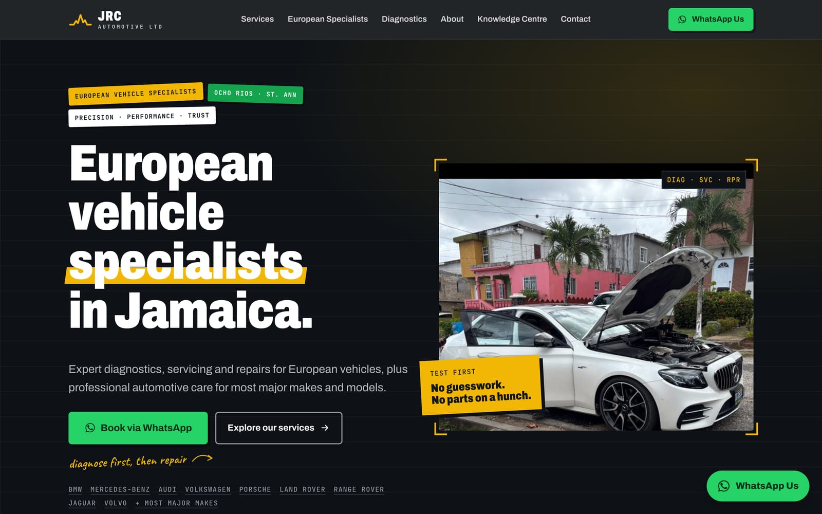 JRC Automotive website, built by Kohmera